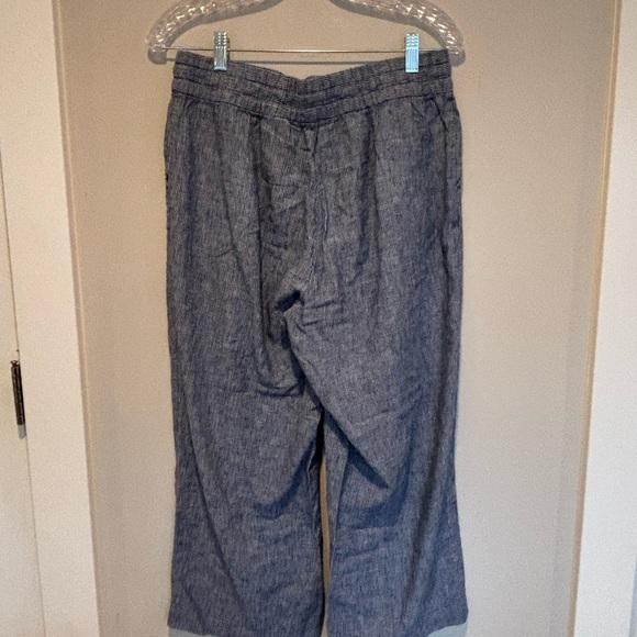H&M Blue and White Cropped Wide Leg Pants - 6 - Picture 4 of 5
